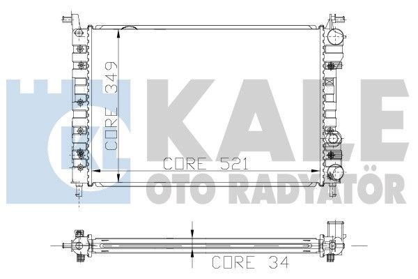 KALE OTO RADYATÖR radiatorius, variklio aušinimas 120600